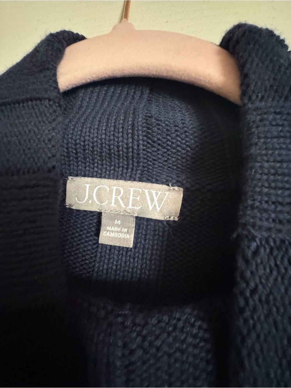 NWOT 100% Cotton J.Crew Wide Ribbed Mockneck Turtleneck Sweater. - Picture 4 of 5